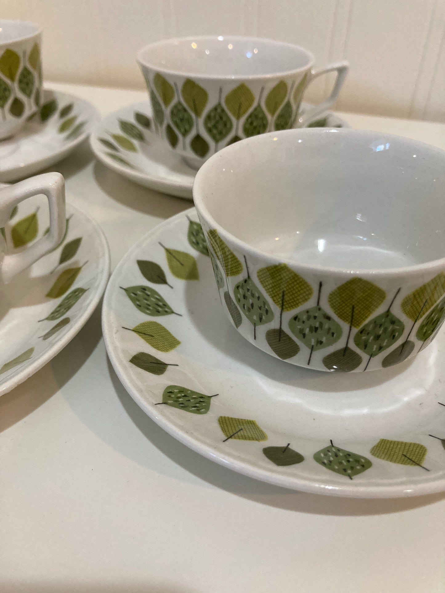 Mid-century cups and saucers