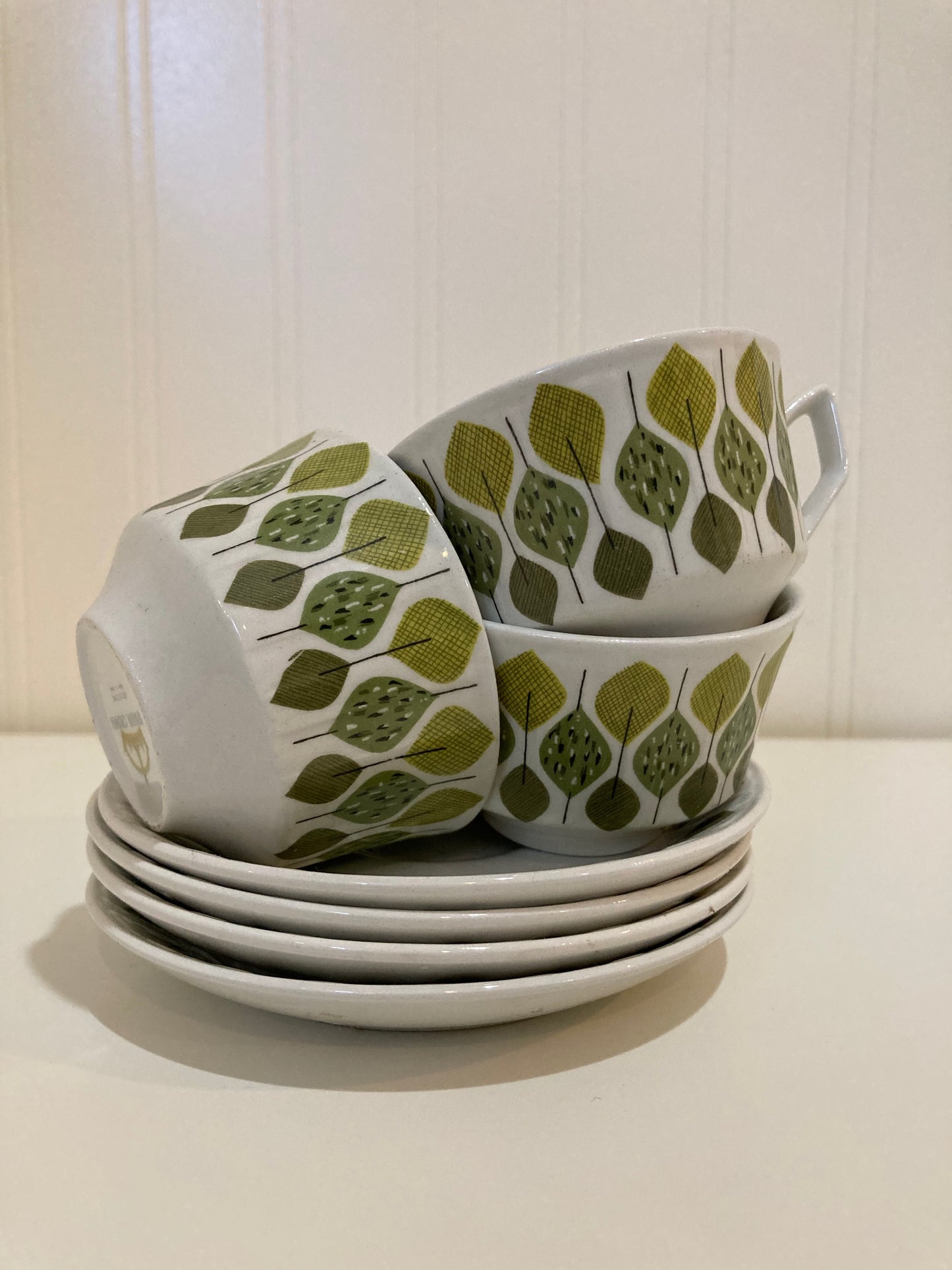 Mid-Century cups and saucers