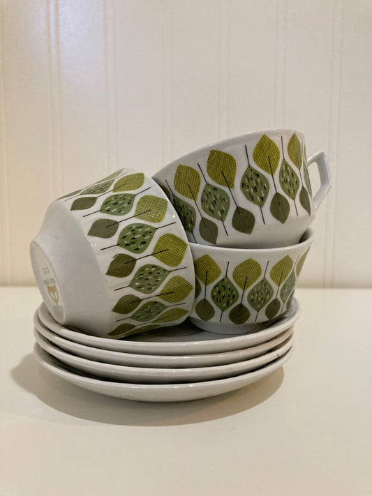 Mid-Century cups and saucers