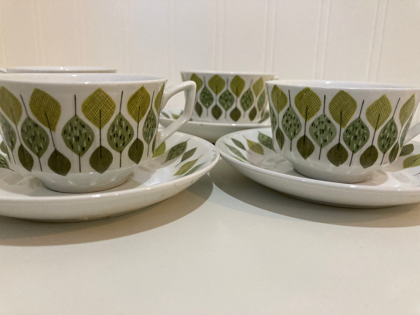 Mid-century cups and saucers