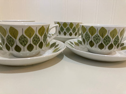 Mid-century cups and saucers