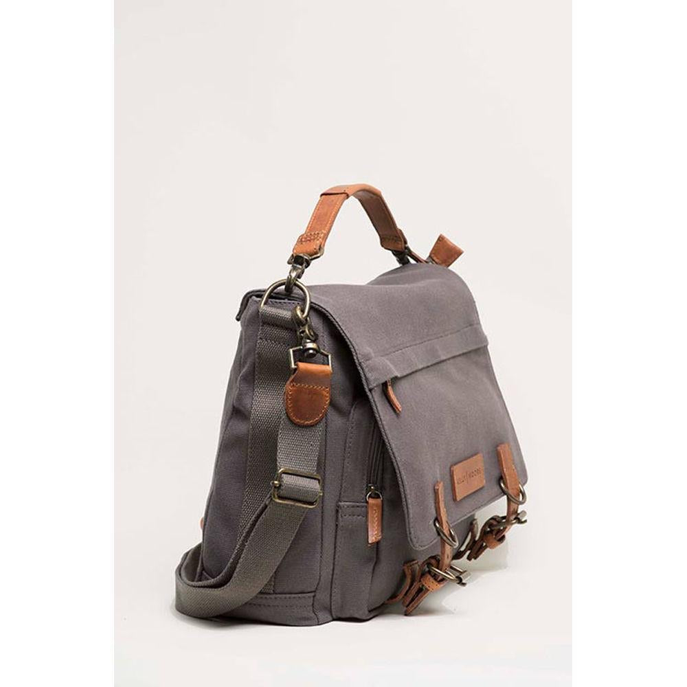 Kelly Moore Kate 2.0 Messenger/Multi-purpose Bag with Removable Basket (Beige Canvas with Brown Trim)