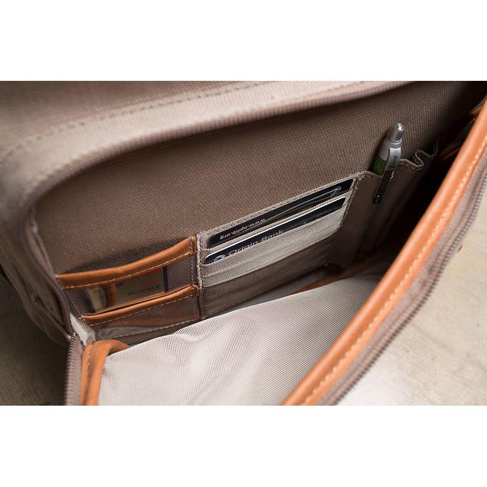 Kelly Moore Kate 2.0 Messenger/Multi-purpose Bag with Removable Basket (Beige Canvas with Brown Trim)