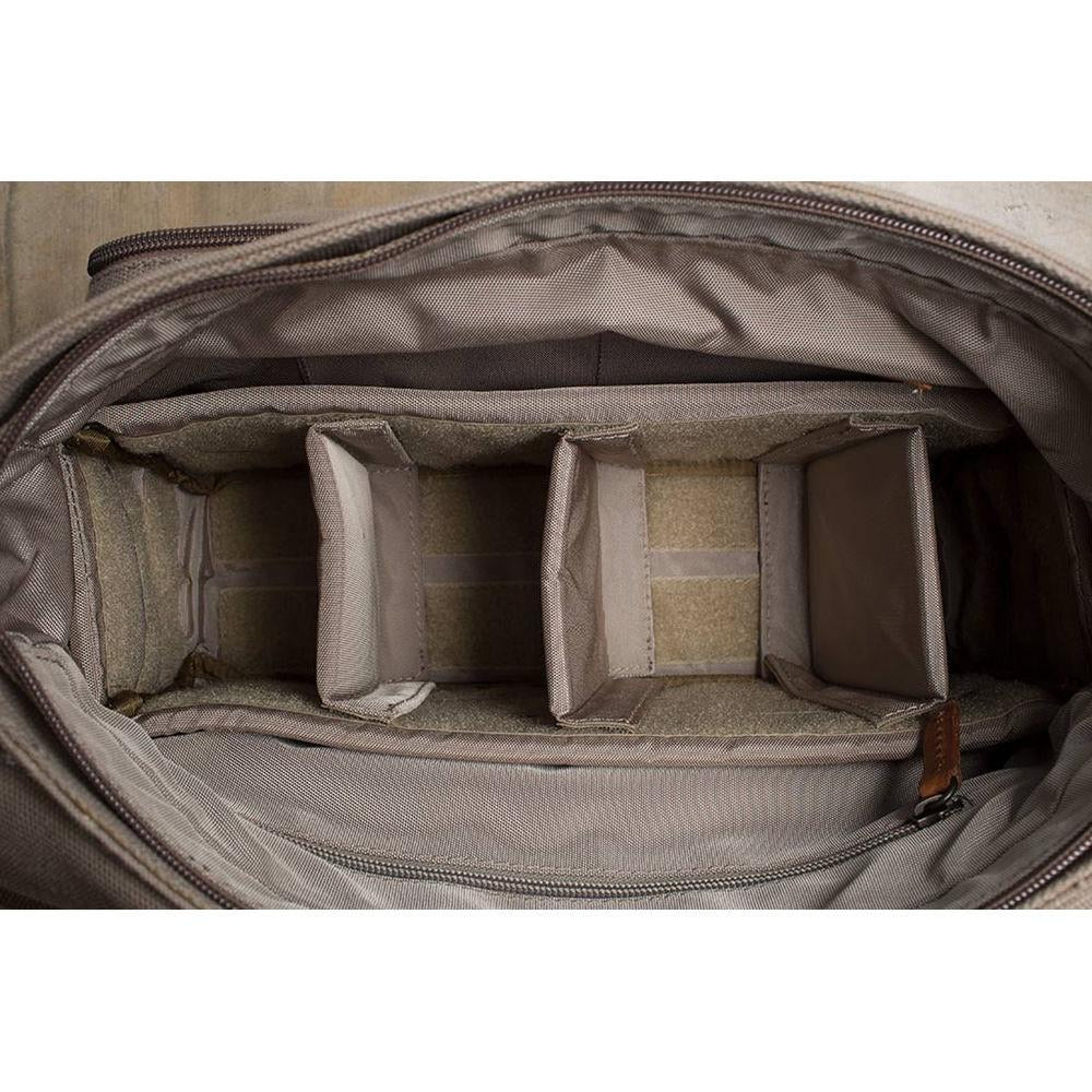 Kelly Moore Kate 2.0 Messenger/Multi-purpose Bag with Removable Basket (Beige Canvas with Brown Trim)